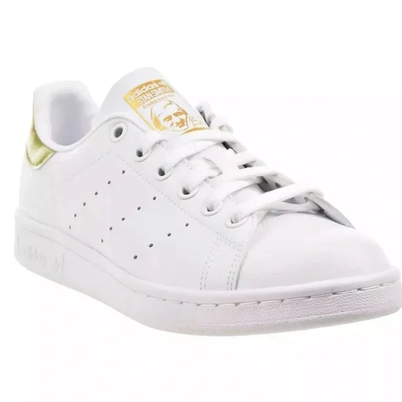 ADIDAS STAN SMITH Originals Women's Size 8 EE8836 GOLD SHOES AUTHENTIC Pre-owned - Picture 15 of 16